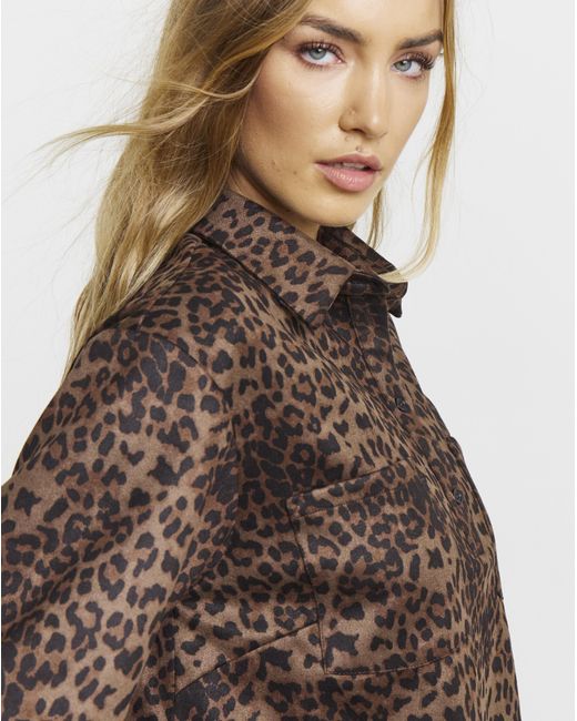 Simply Be Brown Suedette Shift Dress