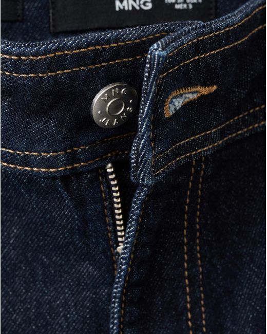 Mango Blue High Waisted Culotte Jean
