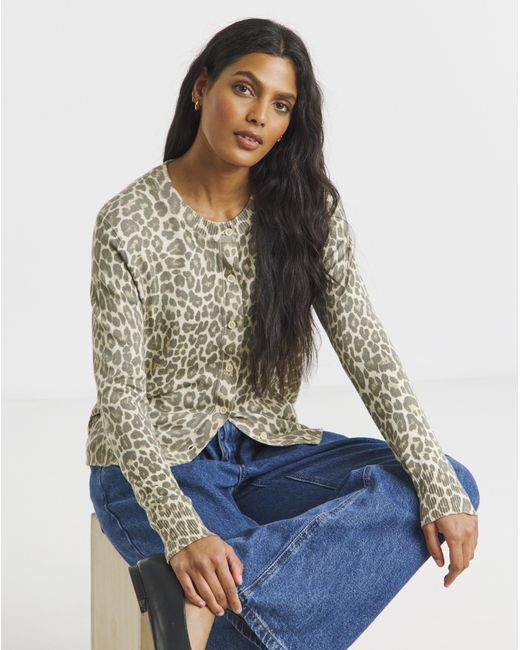 Simply Be Blue Eversoft Crew Neck Cardigan