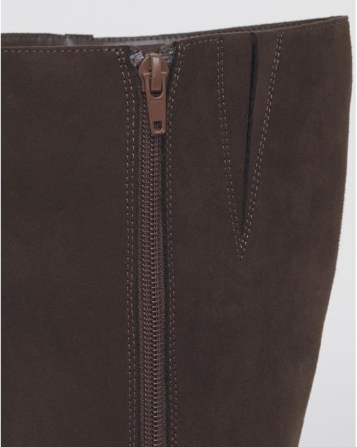 Simply Be Brown Point Knee High Boots Wide C