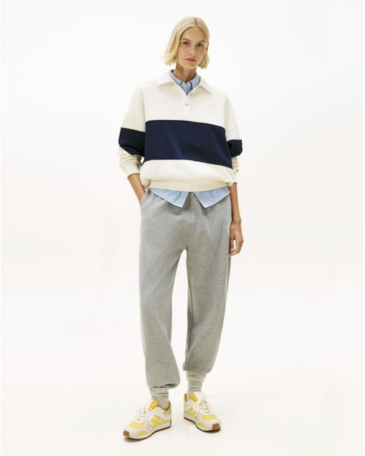 Tommy Hilfiger White Rugby Fleece Sweatshirt