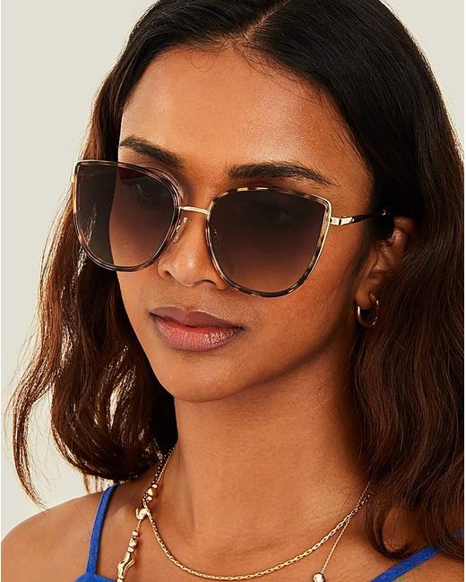 Accessorize Natural Cat Eye Sunglasses