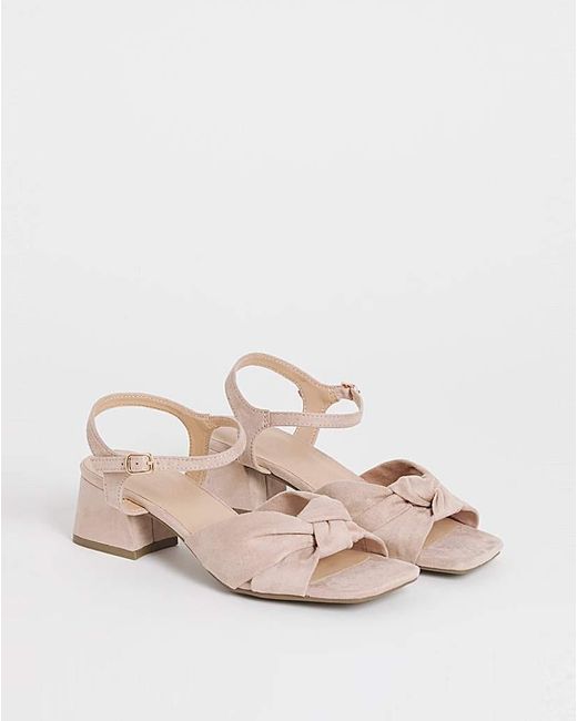 JD Williams Natural Twist Upper Block Heel Extra Wide