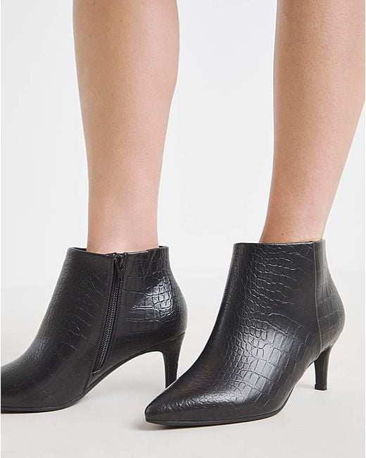 JD Williams Multicolor Kitten Heel Pointed Toe Ankle Boot E