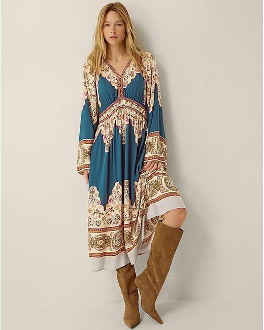 Monsoon Blue Alexandra Floral Midi Dress