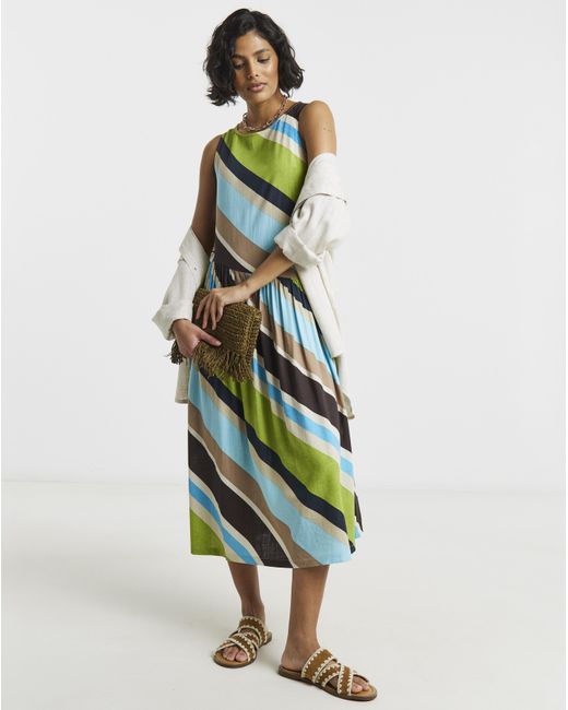 Simply Be White Linen Midi Dress