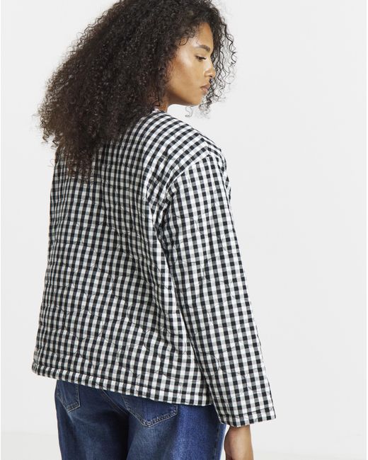 Simply Be Black Gingham Jacket