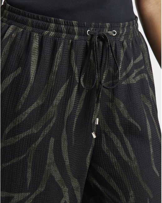 Simply Be Black Zebra Textured Jersey Trouser