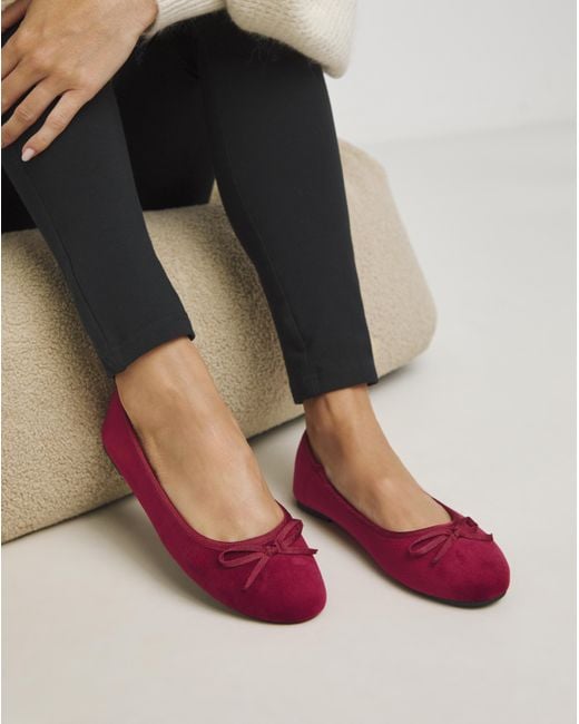 JD Williams Purple Soft Ballerina Slipper Ex Wide Fit
