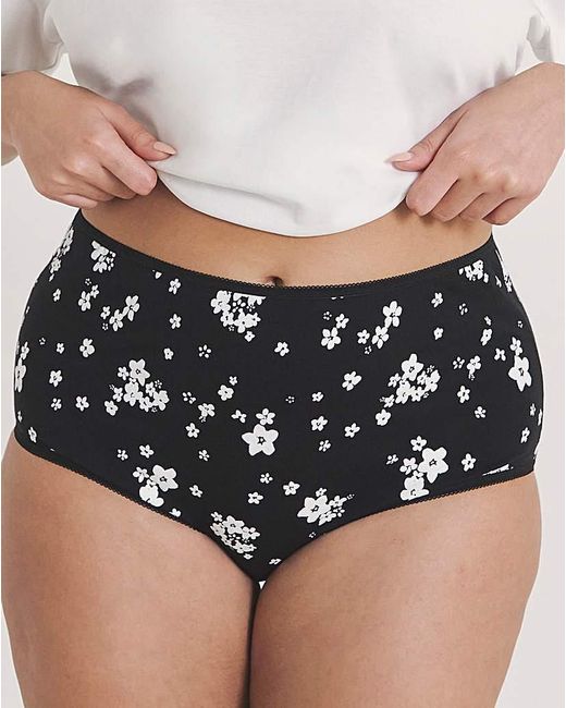 Pretty Secrets White 6 Pack Full Brief Knickers