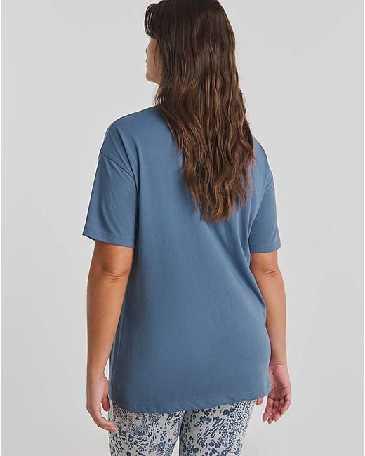 Simply Be Blue Value Cuffed Pj Set