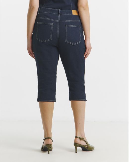 Simply Be Blue Capri Jeans Co Ord