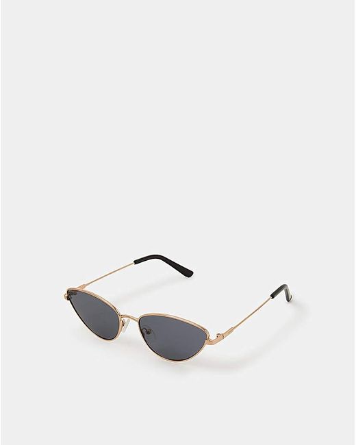 Accessorize White Metal Cat Eye Sunglasses