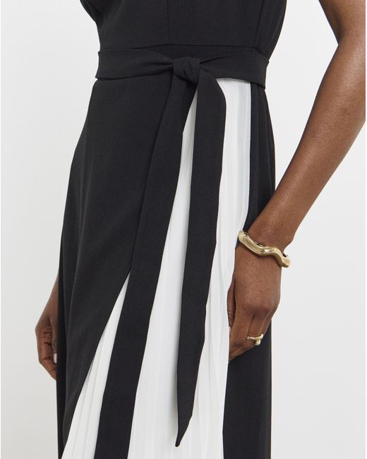 Joanna Hope Black Dress With Pleated Panel