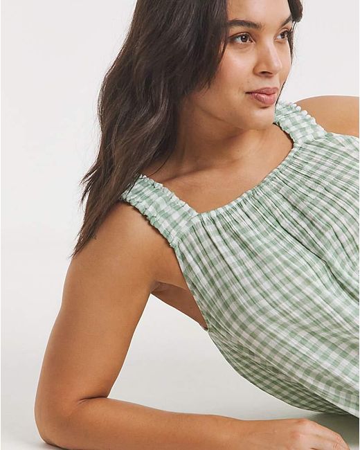 Simply Be Green Soft Cotton Cami Pyjama Set