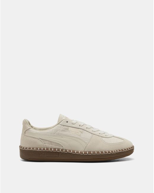 PUMA White Palermo Vintage Suede Trainers