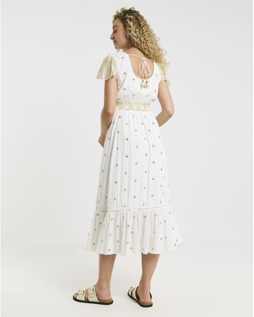 Joe Browns White Ibiza Nights Sequin Dress