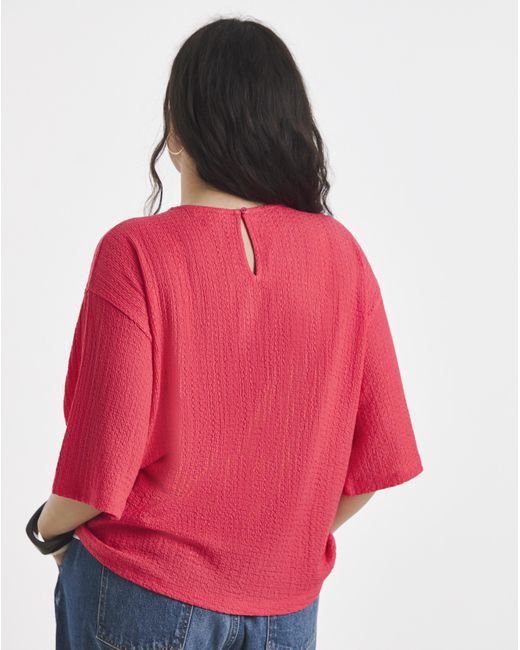 Simply Be Red Kimono Sleeve T-Shirt