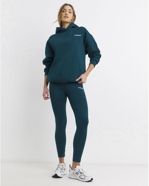 Gym King Blue Dynamic Oversized Hoodie