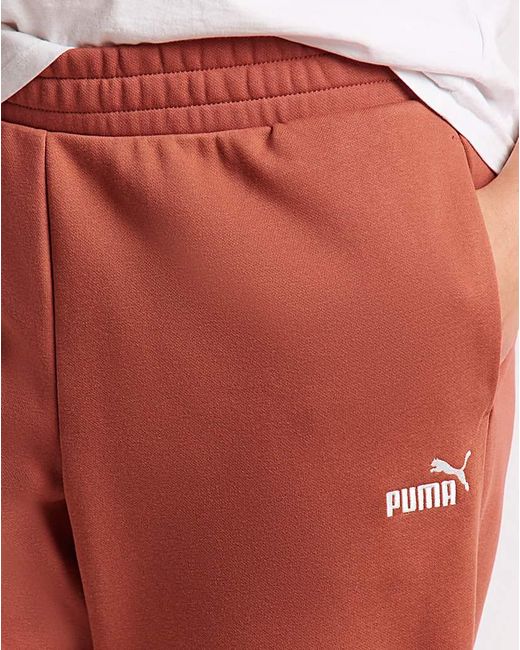 PUMA Red Essential Logo Joggers