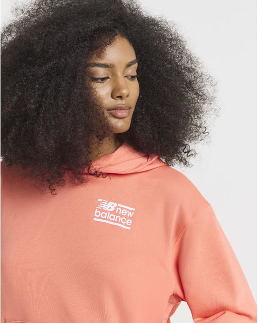 New Balance Pink French Terry Graphic Hoodie