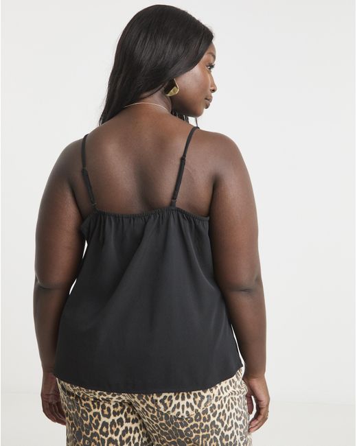 Simply Be Black V Neck Cami