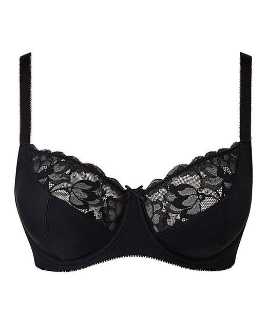 Pretty Secrets Brown Ivy Lace Basic Balcony Bra