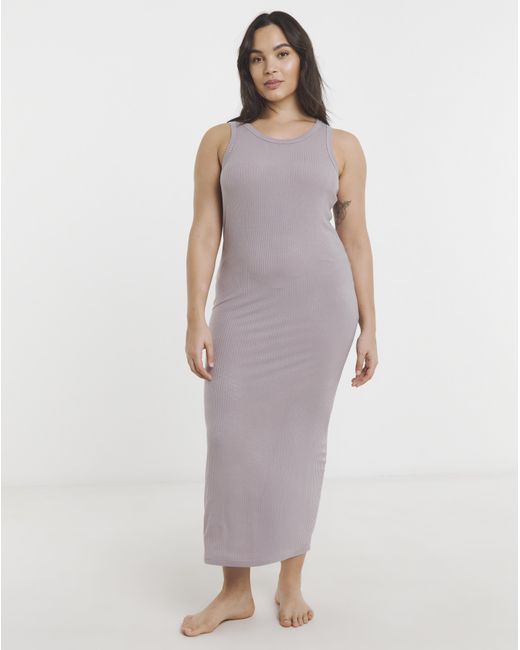 Simply Be Purple Modal Rib Lounge Dress