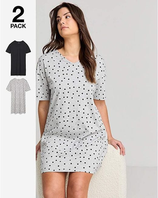 Pretty Secrets White Value 2 Pack Nighties