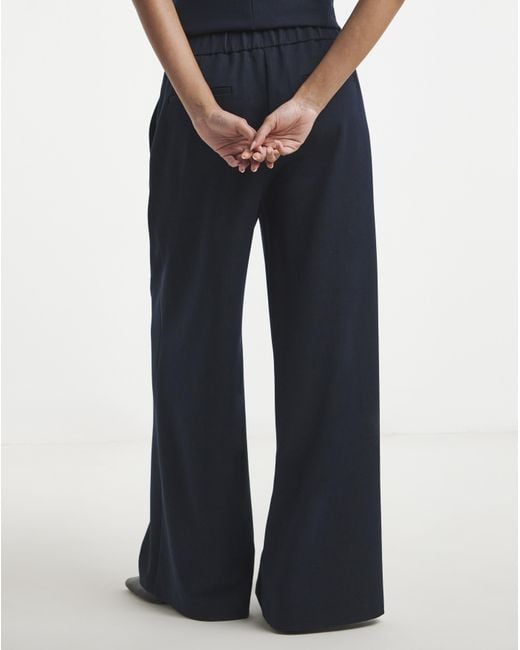 Simply Be Blue Denim Look Wide Trouser