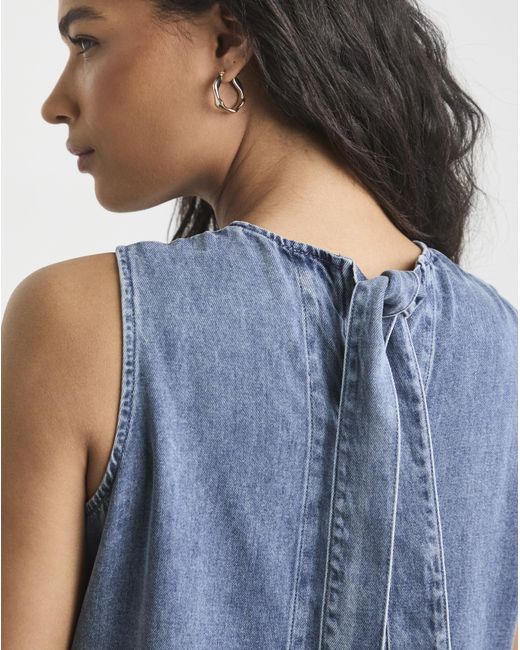 Simply Be Blue Lyocell Peplum Top