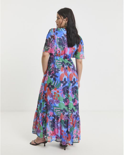 Twisted Wunder Blue Ava Floral Dress
