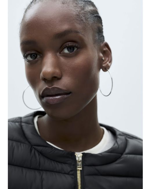 Mango Black Puffer Coat Blandi