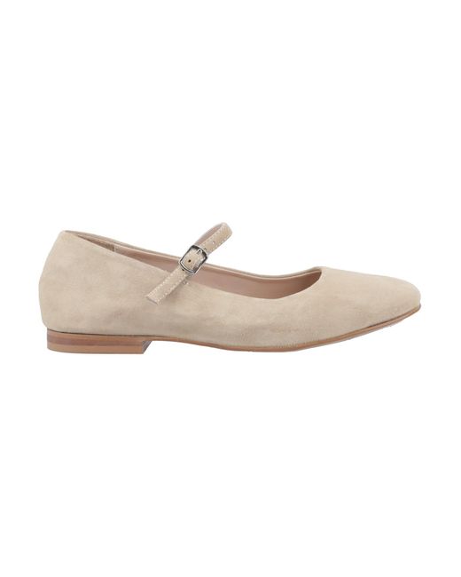 Hush Puppies White Pasha Suede Ballerina