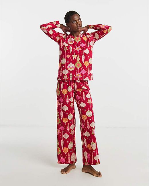 JD Williams Red Value 2 Pack Pj Set