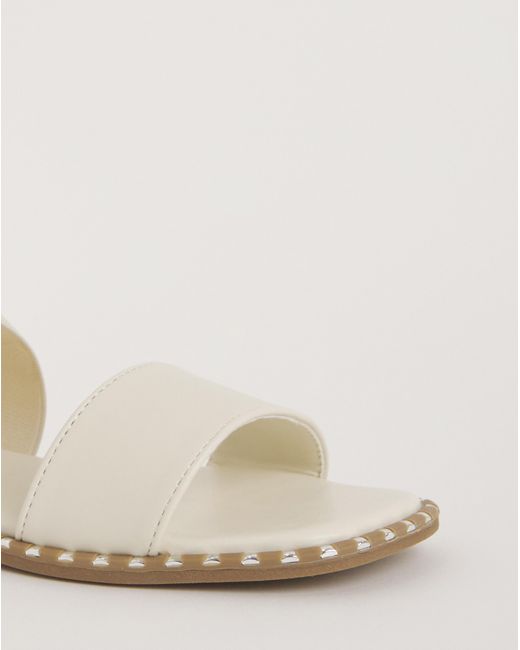 Simply Be Blue Stretch Cross Upper Flat Sandal Ex Wide