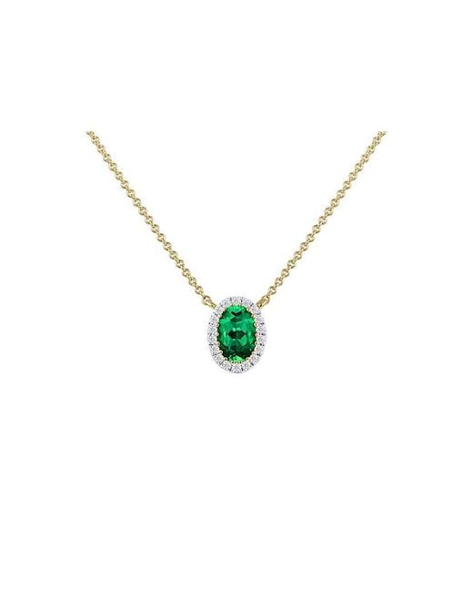 iJewel Metallic 9Ct Lab Diamond Emerald Nkl