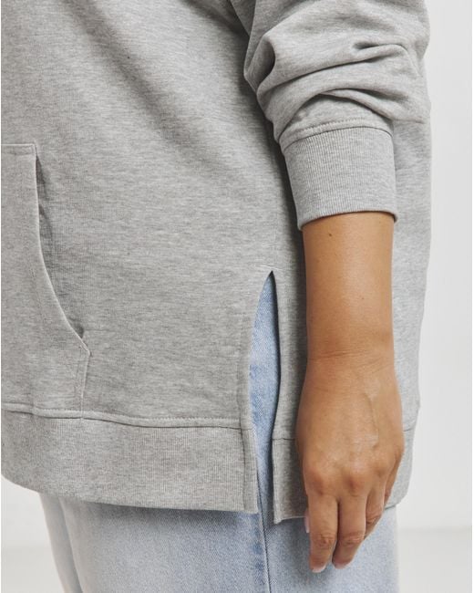 Simply Be Gray Core Oversized Hoodie