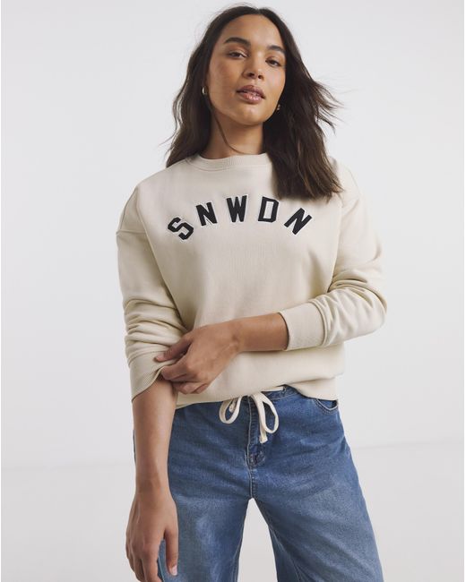 Snowdonia Blue Logo Crew Sweatshirt