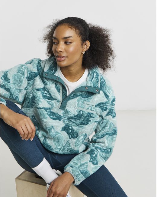 Columbia Blue Columbia Helvetia Printed 1/2 Snap