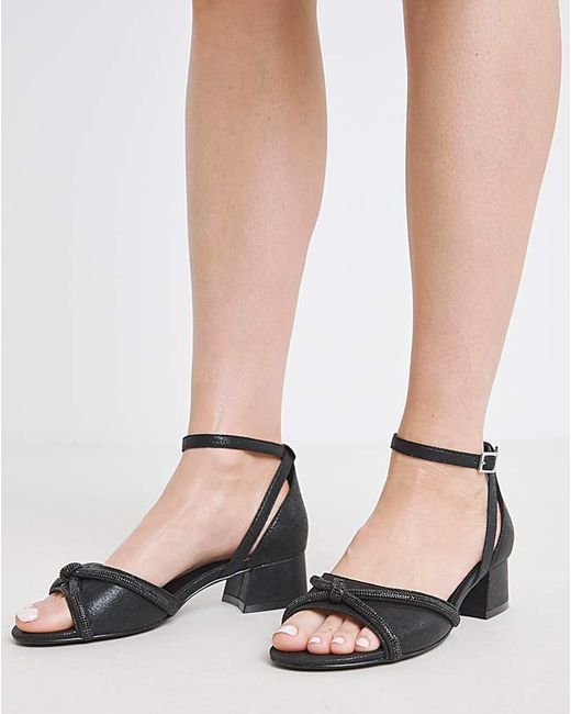 JD Williams Blue Diamante Two Part Heel Wide