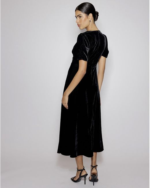 Nobody's Child Black Eleanor Velvet Midi Dress
