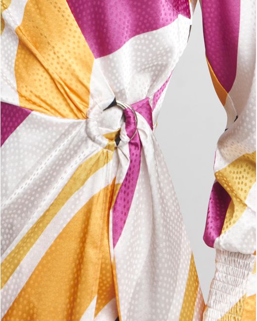 Joanna Hope Pink Buckle Wrap Dress