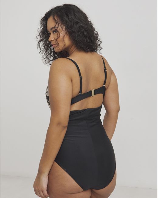 Joanna Hope Black Bandeau Underwired Swimsuit