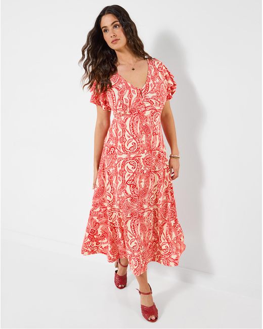 Joe Browns Red Orla Printed Jersey Dress