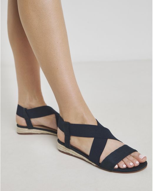JD Williams Blue Low Wedge Espadrilles Ex Wide