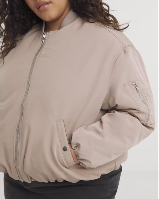 Simply Be Black Oversized Bomber Jacket