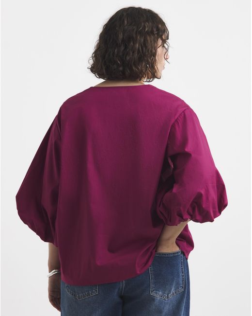 Simply Be Red Button Through Blouse