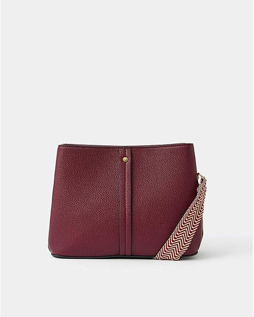 Accessorize Purple Webbing Strap Crossbody Bag