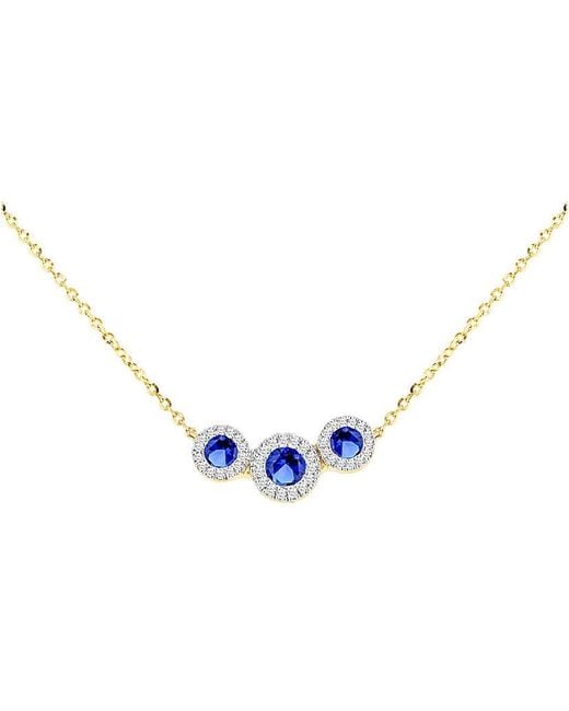 iJewel Blue 9Ct Lab Diamond Sapphire Nkl